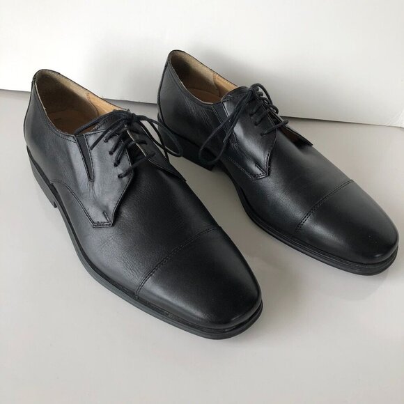 FLORSHEIM Men's Leather Cap Toe Dress Shoe Lace Up Oxford Cushion Footbed 10.5 D - Picture 2 of 16